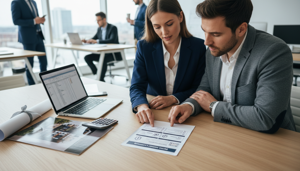 Broker reviewing new build BTL criteria with a landlord