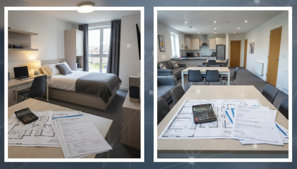 Comparison of a standard student let and a student HMO mortgage property