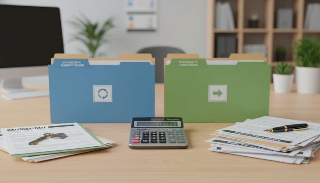 Comparison of product transfer and switching BTL lender for a buy to let remortgage