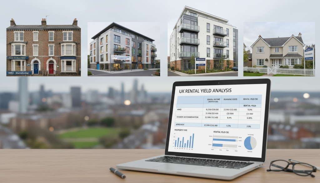 Different property types used for buy to let mortgage investments in the UK