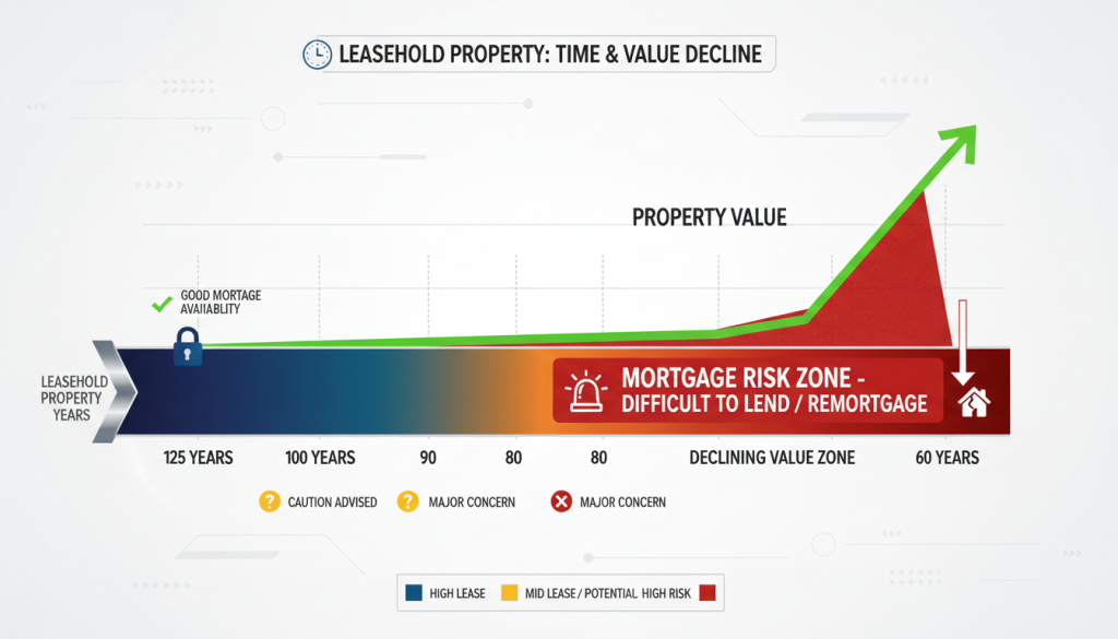 Illustration showing how short lease terms affect buy to let mortgages