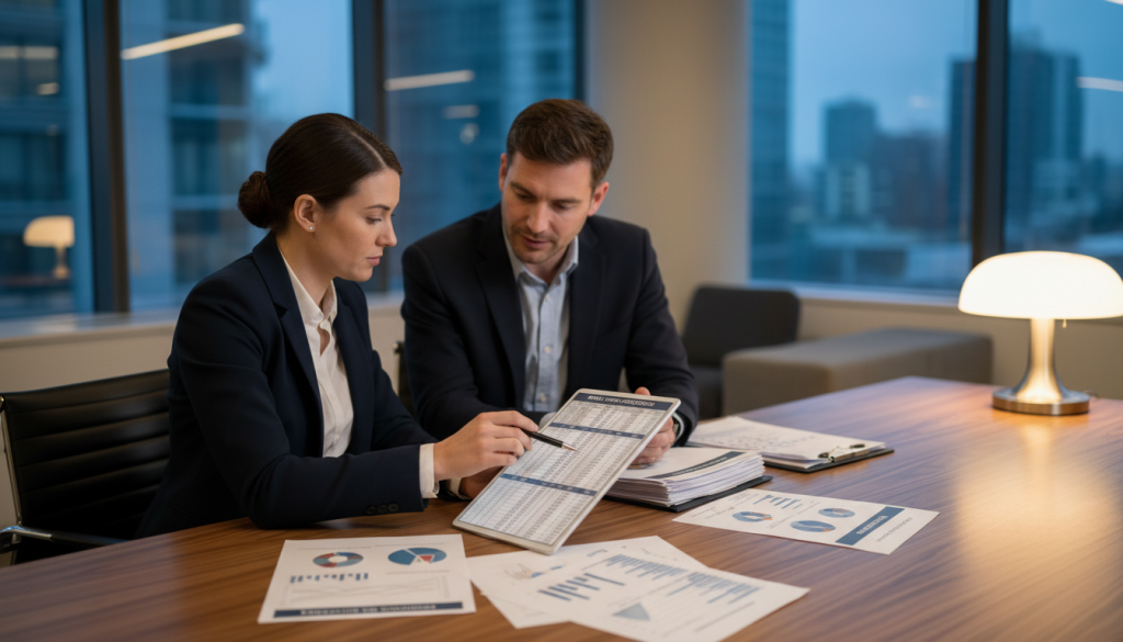 Mortgage adviser assessing a portfolio landlord application