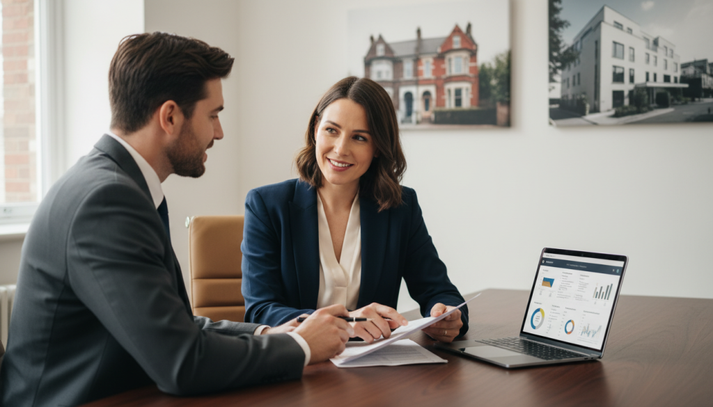 Property investor reviewing a limited company buy to let mortgage structure with a finance adviser