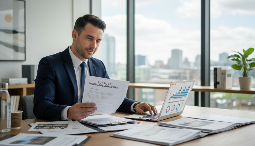 Property investor reviewing no proof of income buy to let mortgage options in the UK