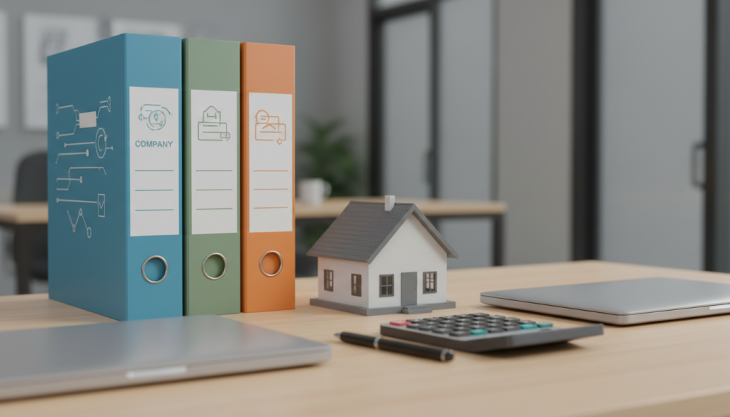 SPV buy to let mortgage structure with company documents, property planning and mortgage paperwork